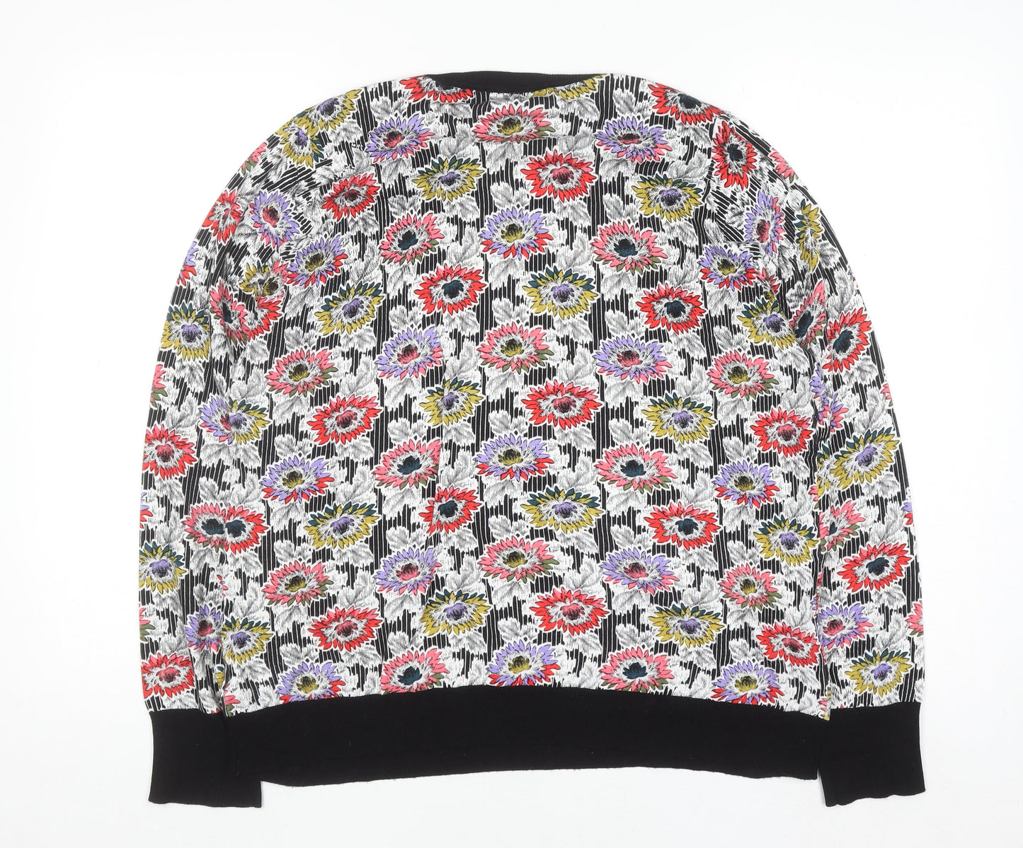 Next Womens Multicoloured Floral Crew Neck Knit Jumper L