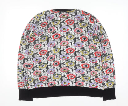 Next Womens Multicoloured Floral Crew Neck Knit Jumper L