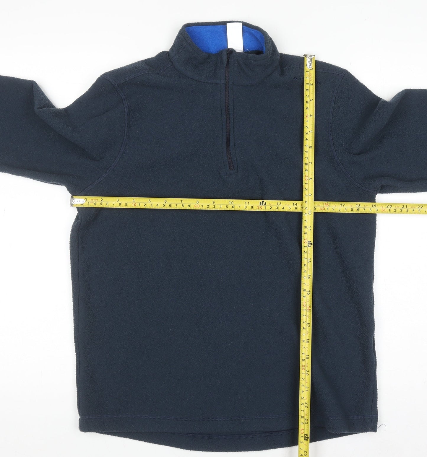Decathlon Men’s Blue Fleece 1/4 Zip Pullover Sweatshirt Size M
