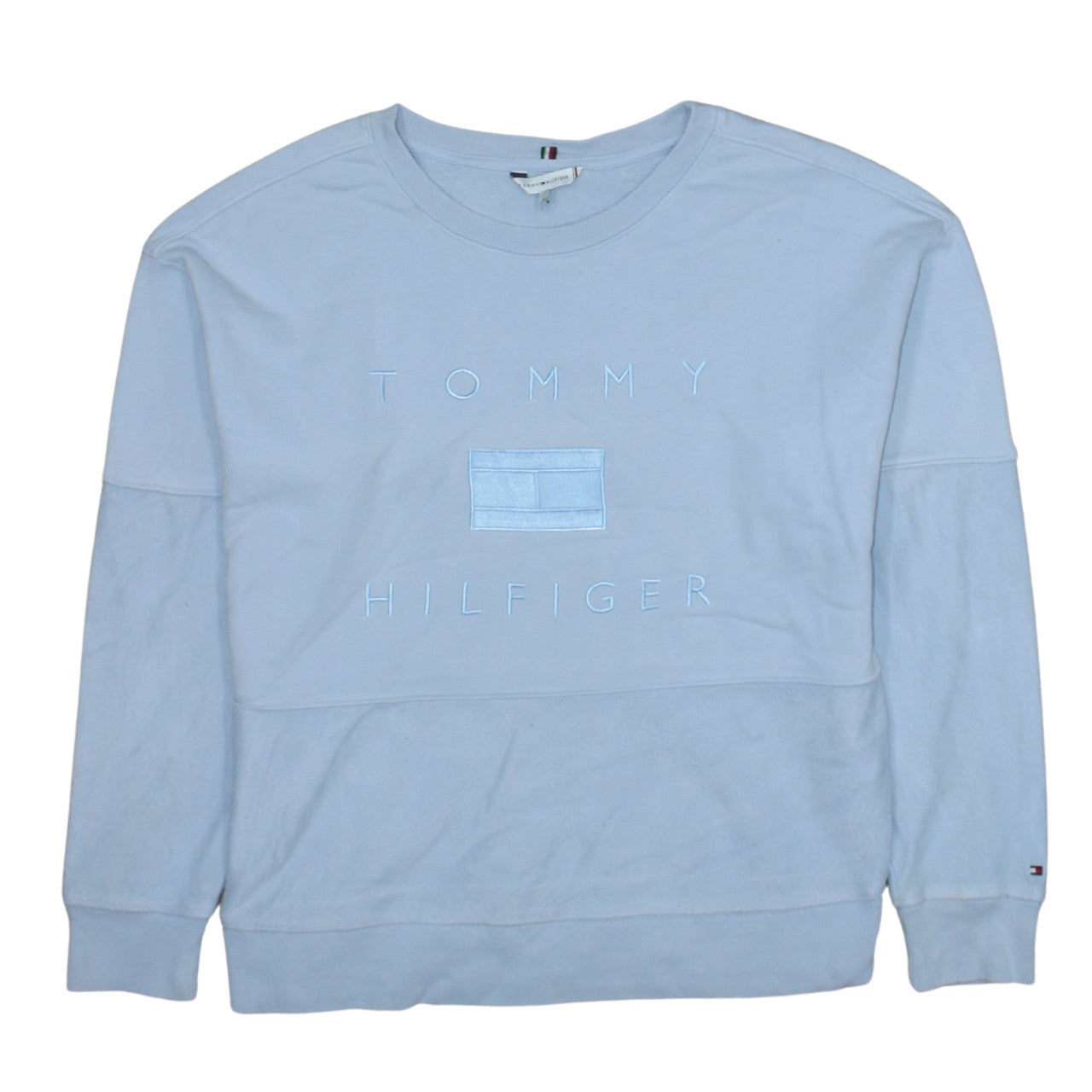 Tommy Hilfiger Men's Blue Embroidered Logo Pullover Sweatshirt Size S