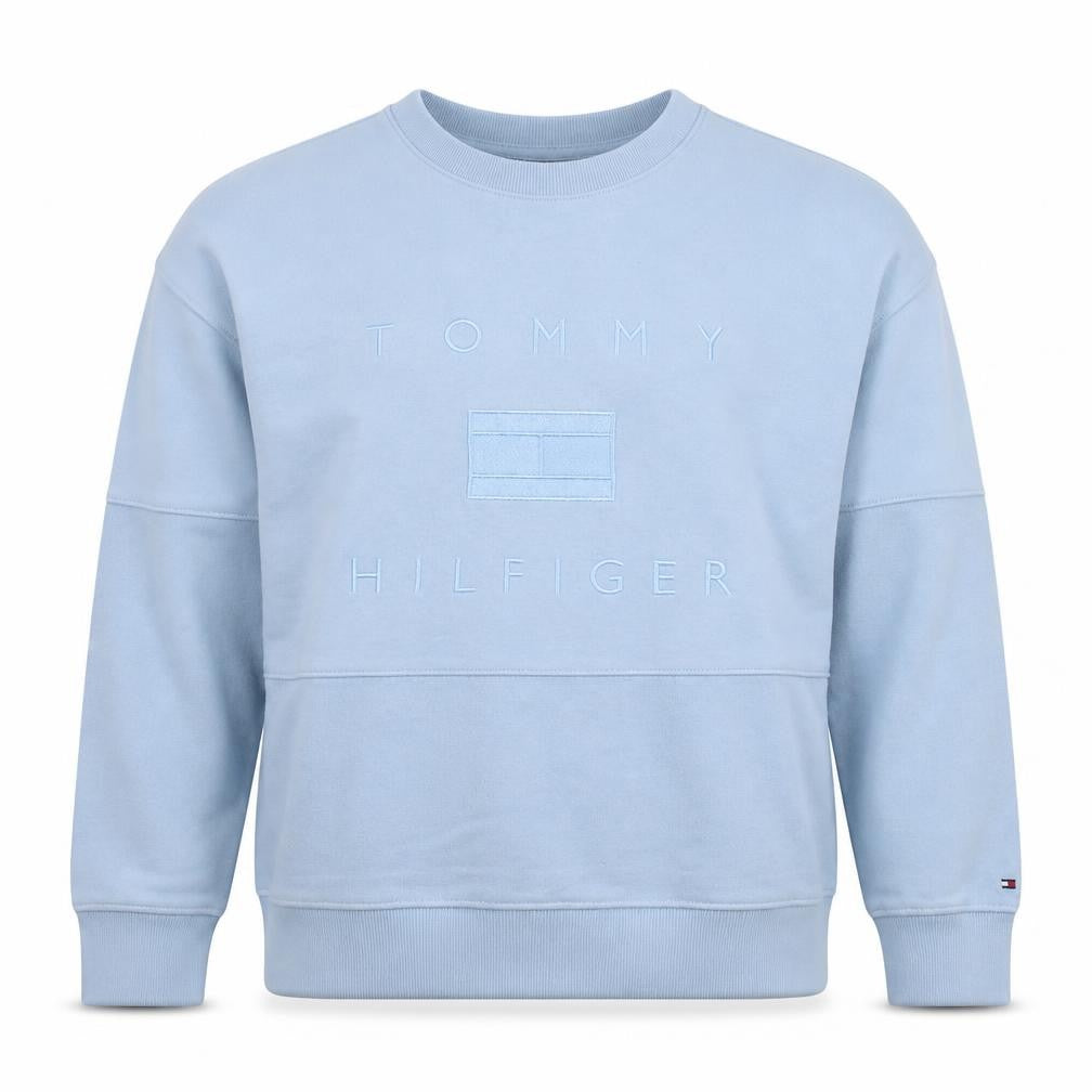 Tommy Hilfiger Men's Blue Embroidered Logo Pullover Sweatshirt Size S