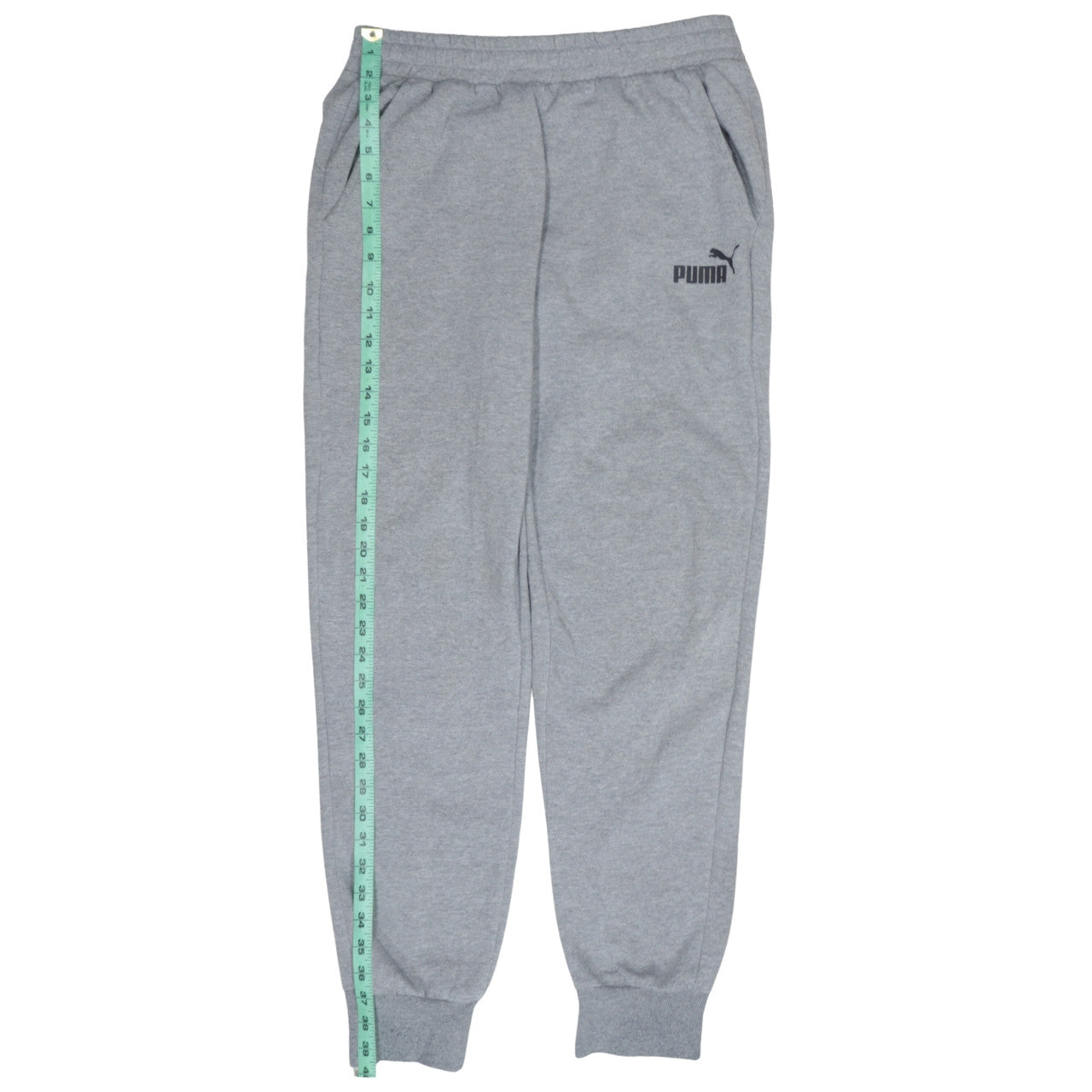Puma Men’s Grey Jogger Sweatpants M Elastic Waist Activewear