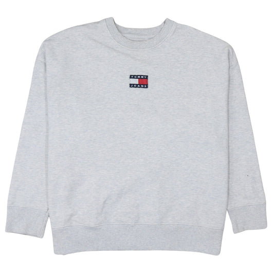 Tommy Jeans Men's Grey XL Crew Neck Pullover Sweatshirt