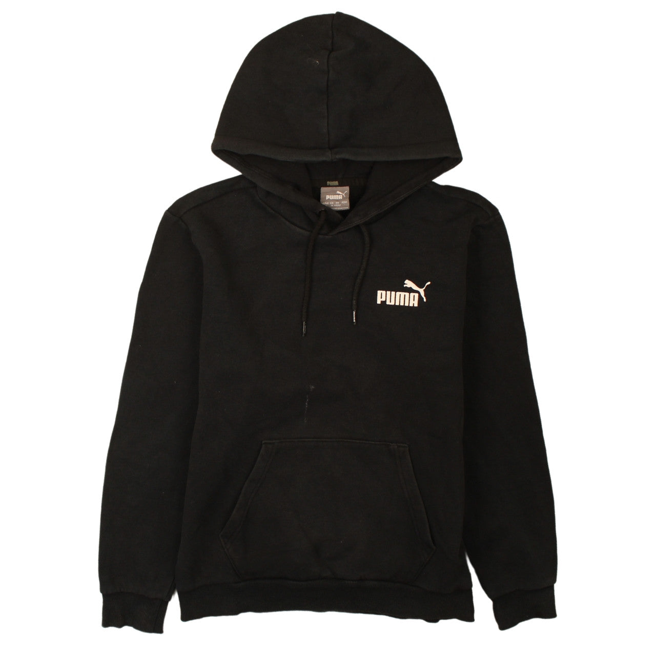 Puma Men's Black XS Pullover Hoodie with Logo Design