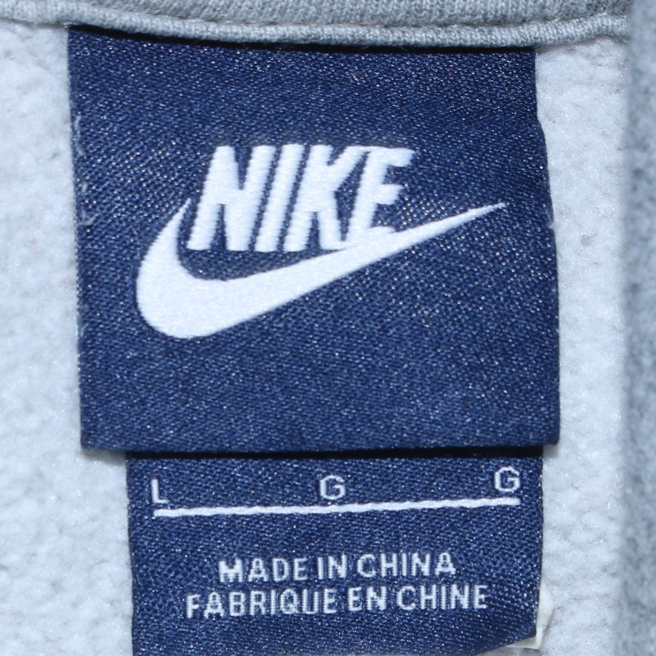 Nike Men's Grey Pullover Hoodie L Regular Fit Sports Fleece