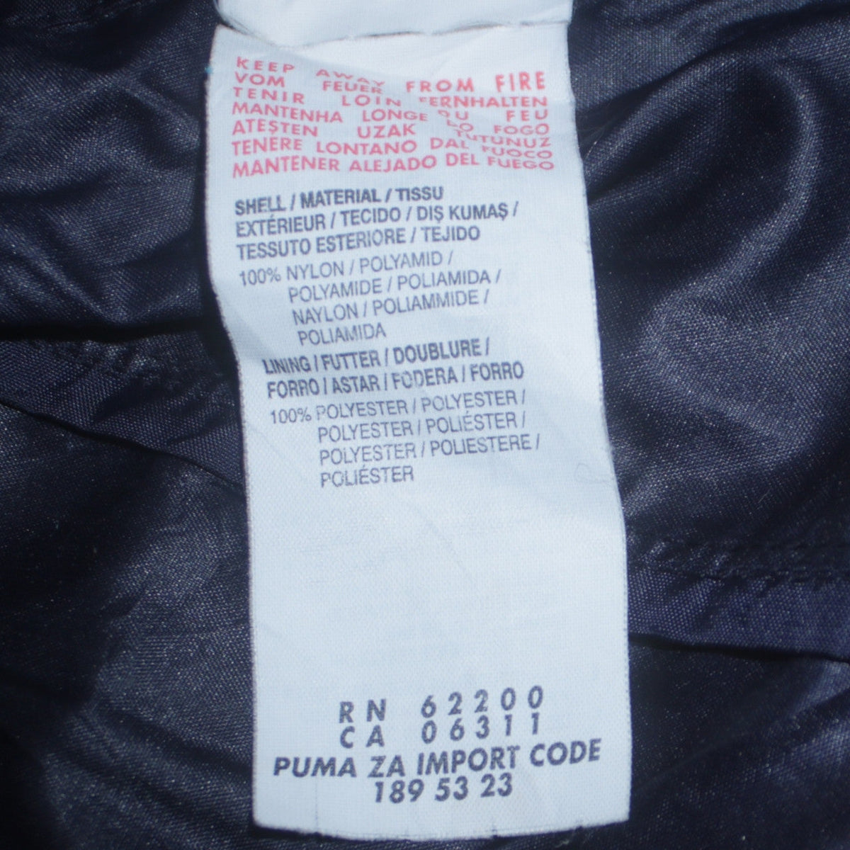 Puma Boys Blue Full Zip Lightweight Track Jacket Size 14 Years