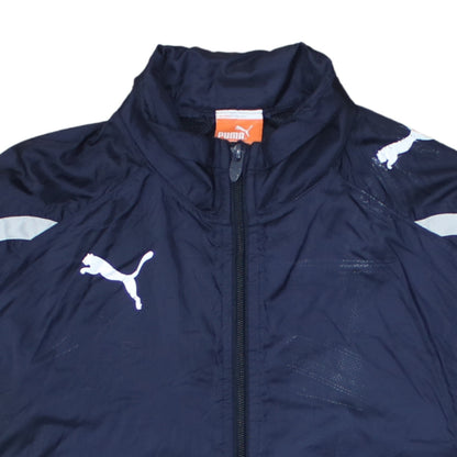 Additional view of Puma boys’ blue full zip lightweight track jacket, size 14, years