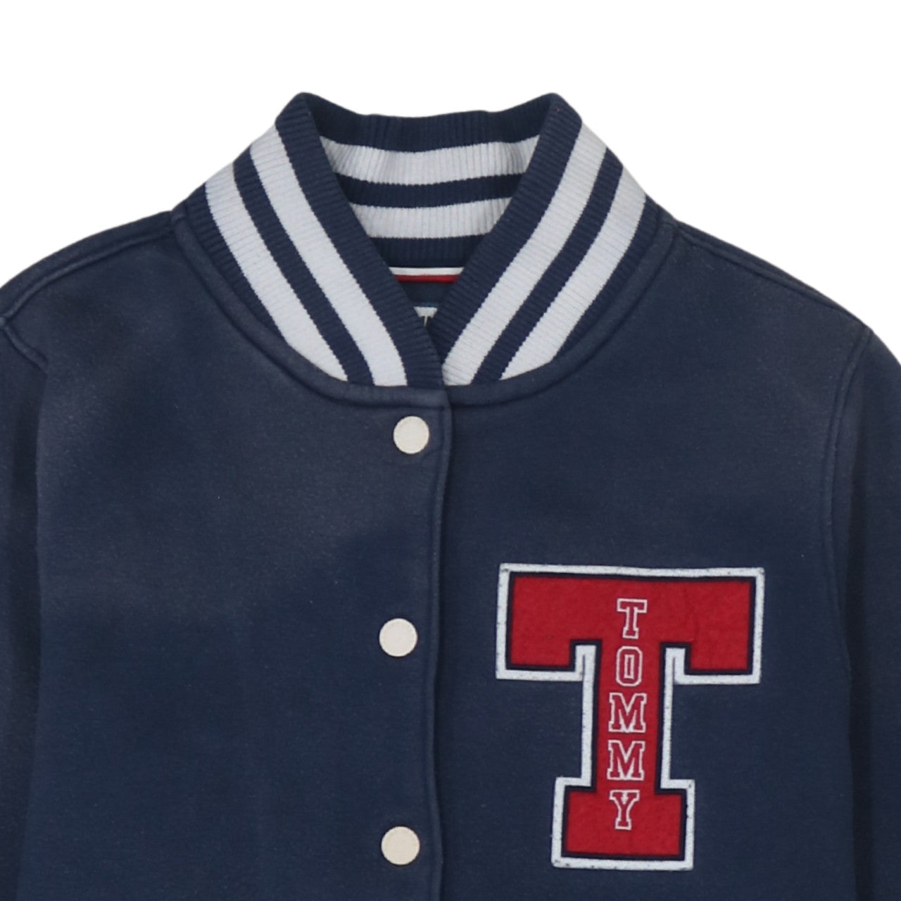 Tommy Jeans Men's Blue XS College Style Embroidered Varsity Sweatshirt