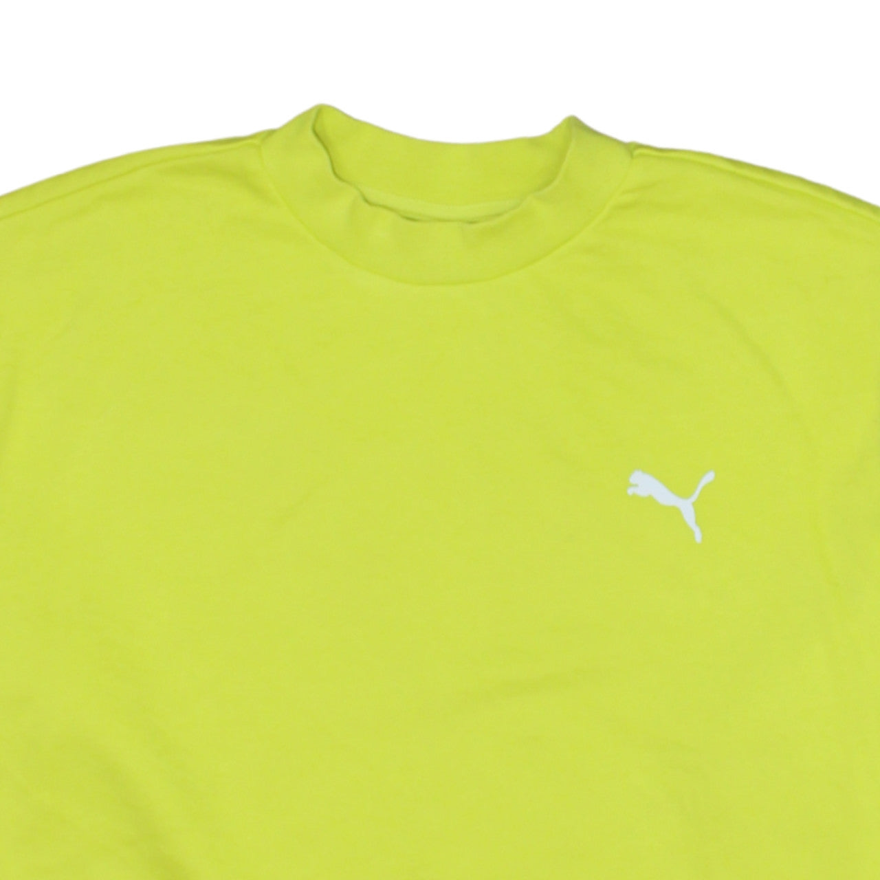 Puma Womens Yellow Crew Neck Pullover Sweatshirt XS