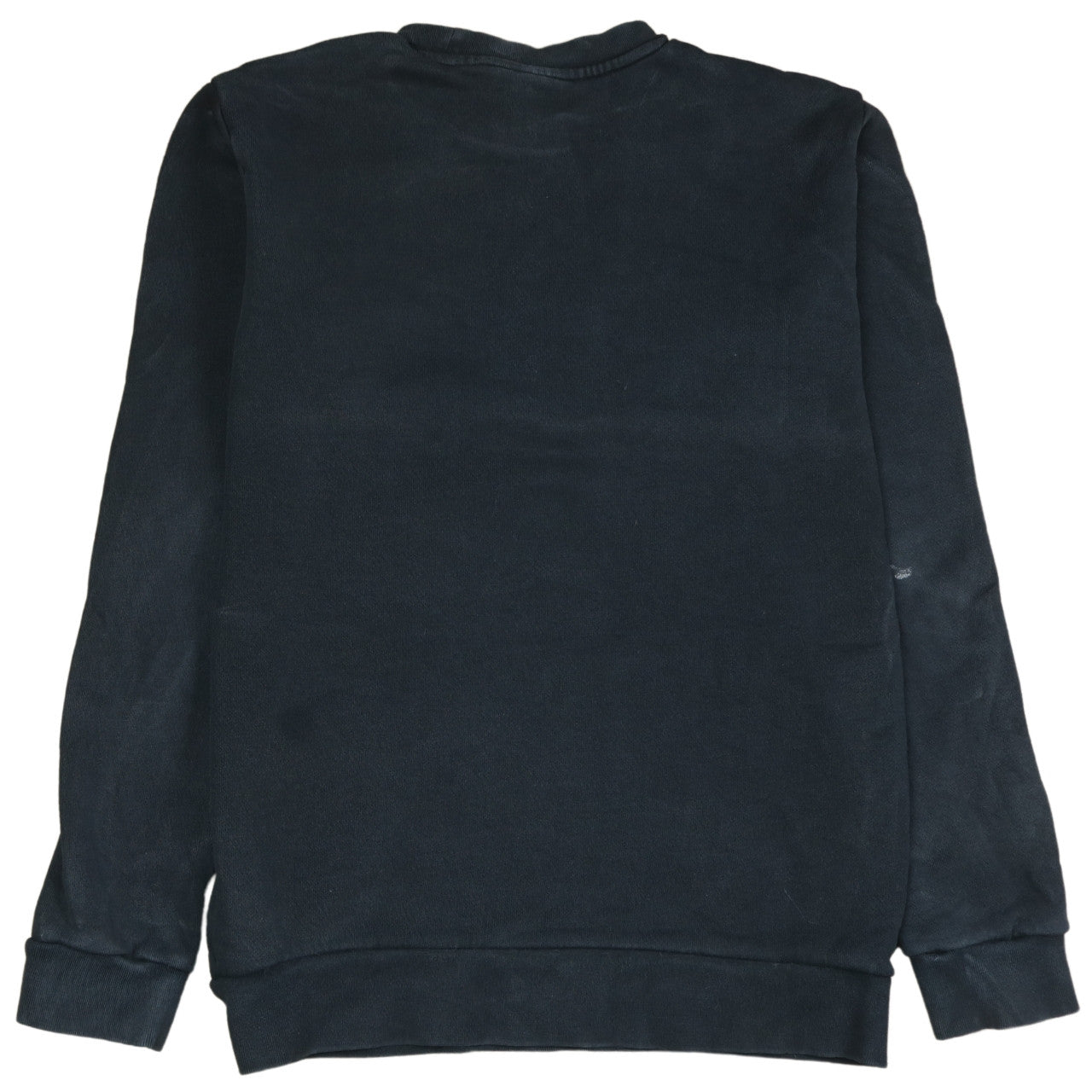 Adidas Mens Black Small Crew Neck Pullover Sweatshirt Logo Sportswear