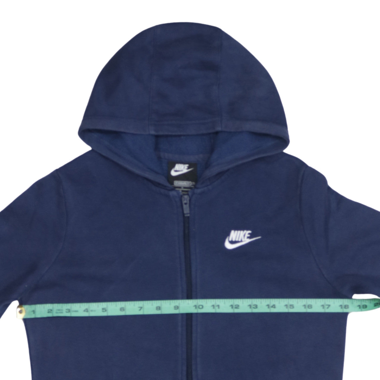 Nike Boys Blue Full Zip Hoodie L 147-158cm Logo Lightweight Casual