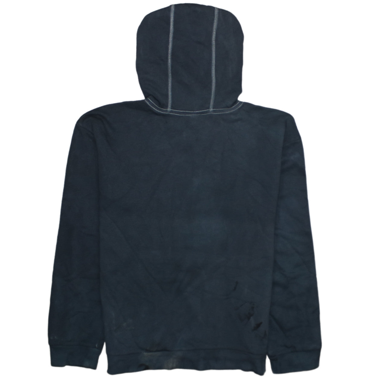 Adidas Womens Black Pullover Hoodie Size 10 Logo Graphic Cotton Blend