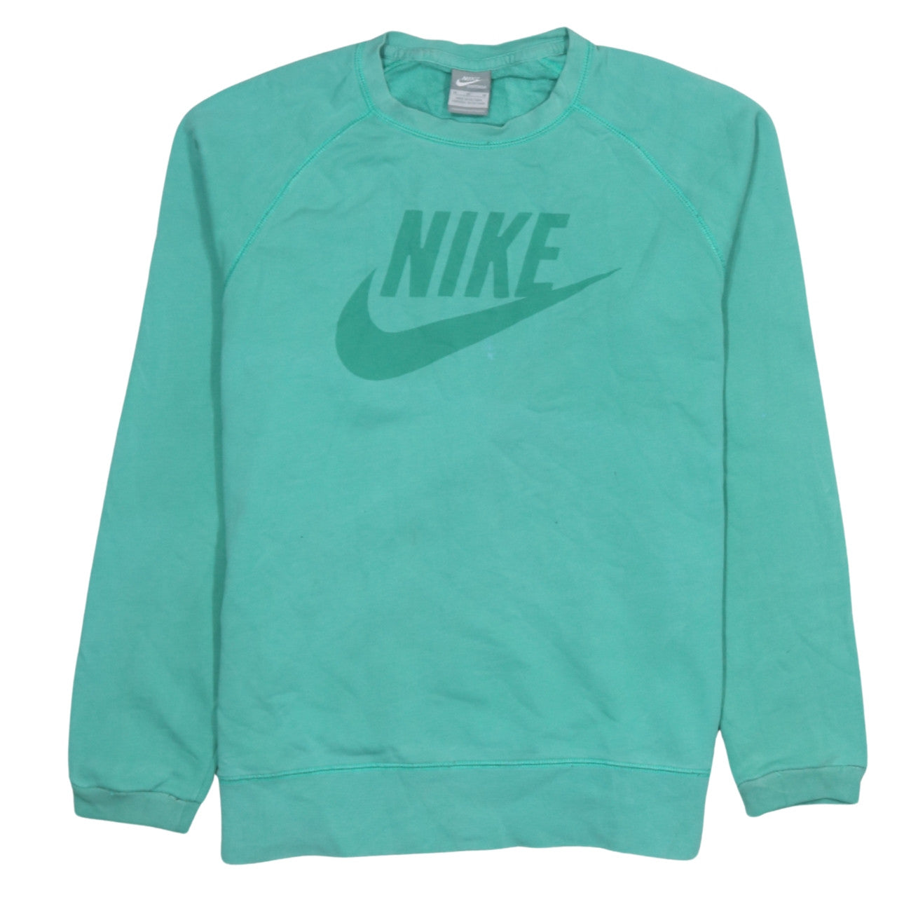 Nike Men’s Green Crew Neck Logo Sweatshirt M Regular Fit