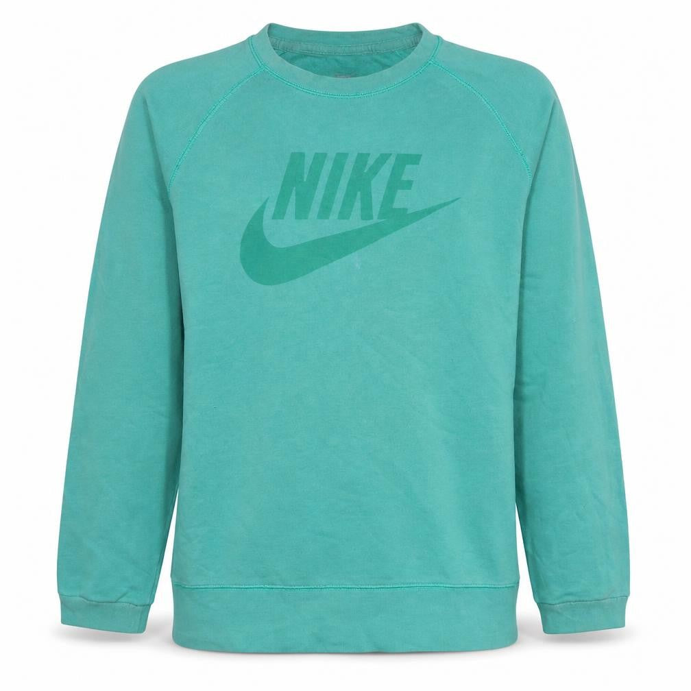 Nike Men’s Green Crew Neck Logo Sweatshirt M Regular Fit