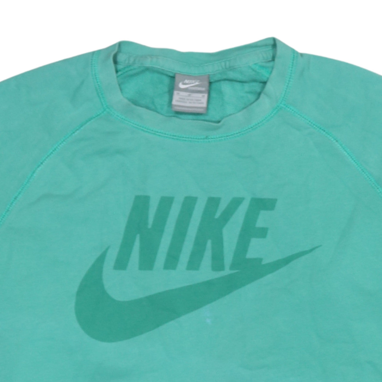 Nike Men’s Green Crew Neck Logo Sweatshirt M Regular Fit