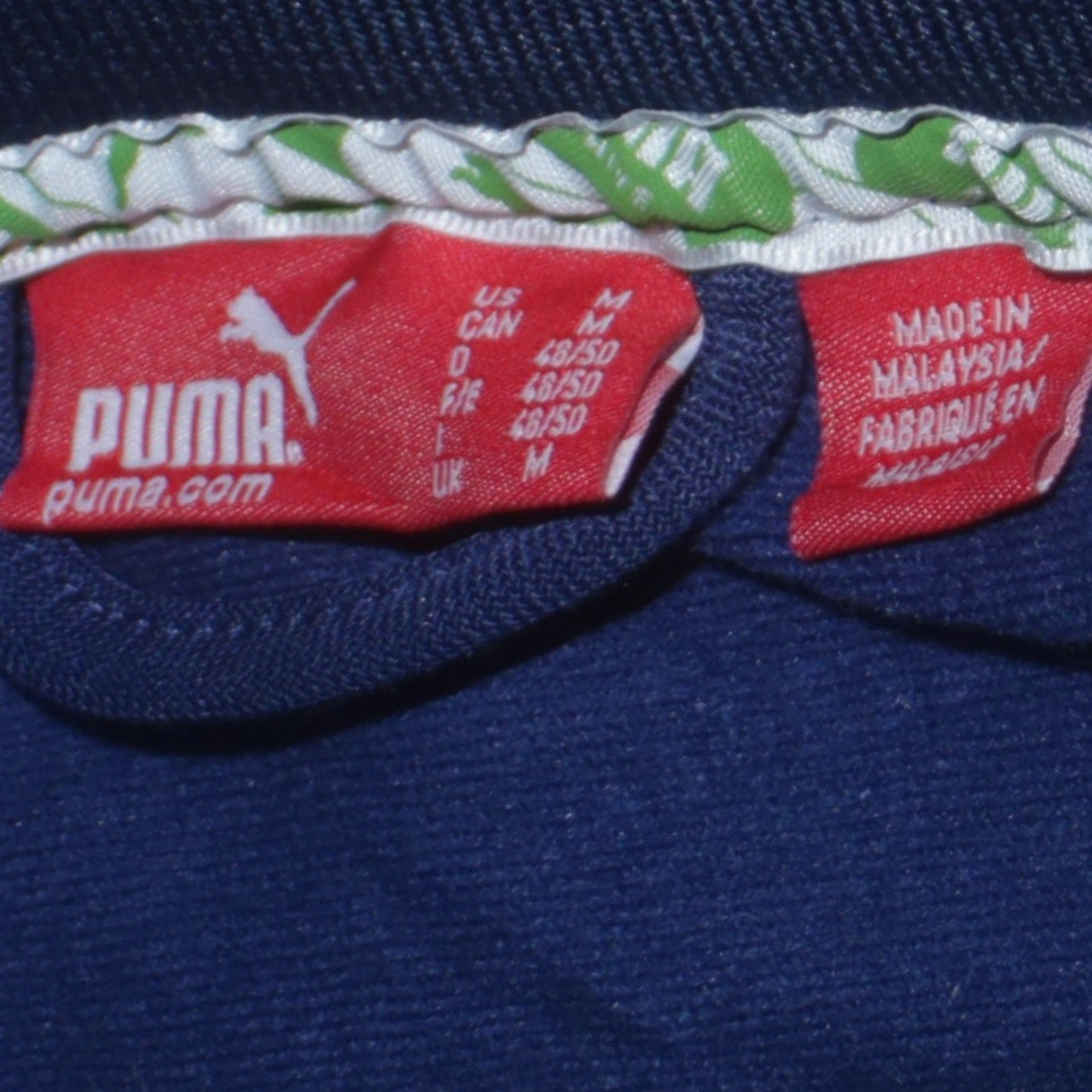 Puma Men's Blue Striped Full Zip Sweatshirt Jacket Size M