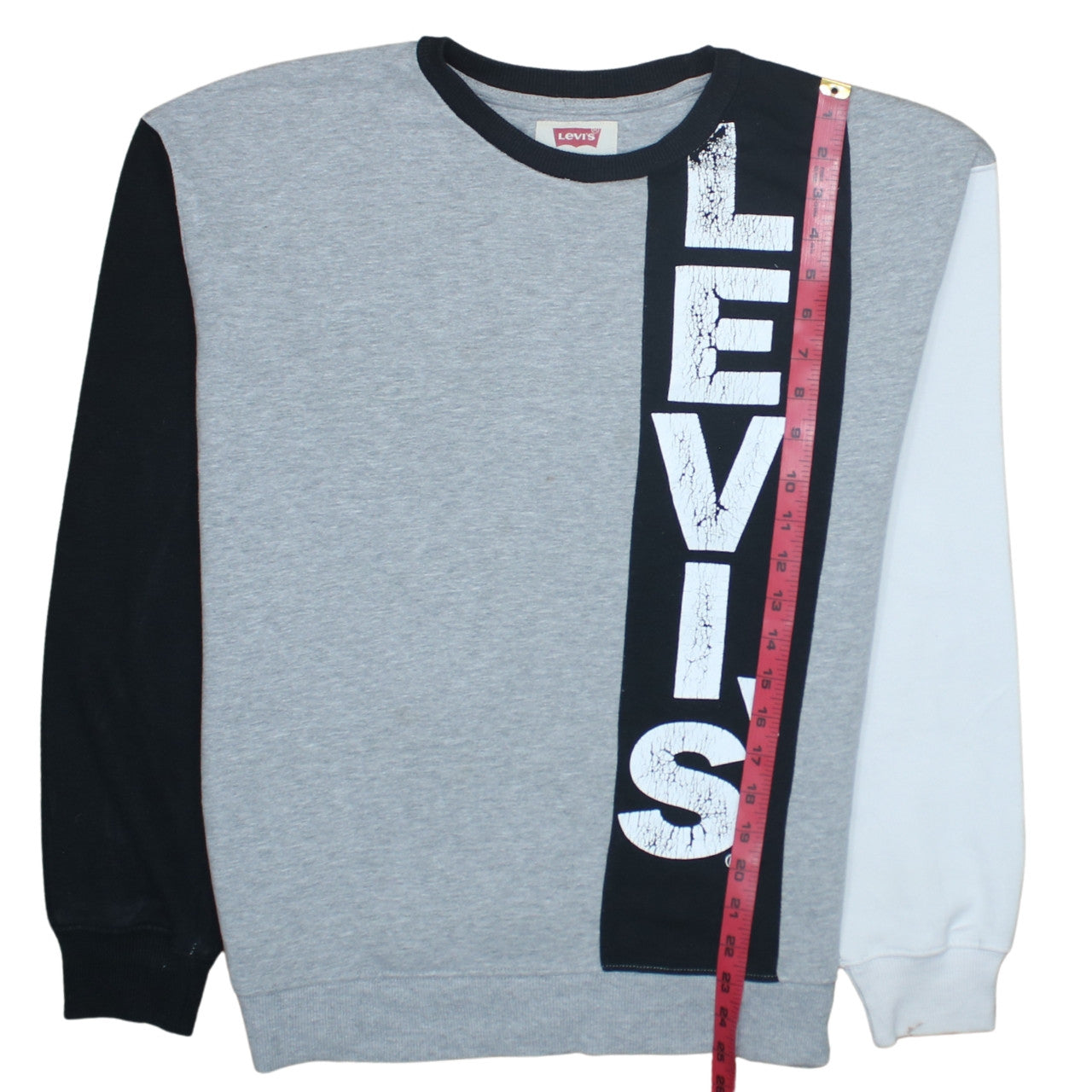 Levi's Boys Grey Colourblock Sweatshirt 16 Years Crew Neck Logo Print