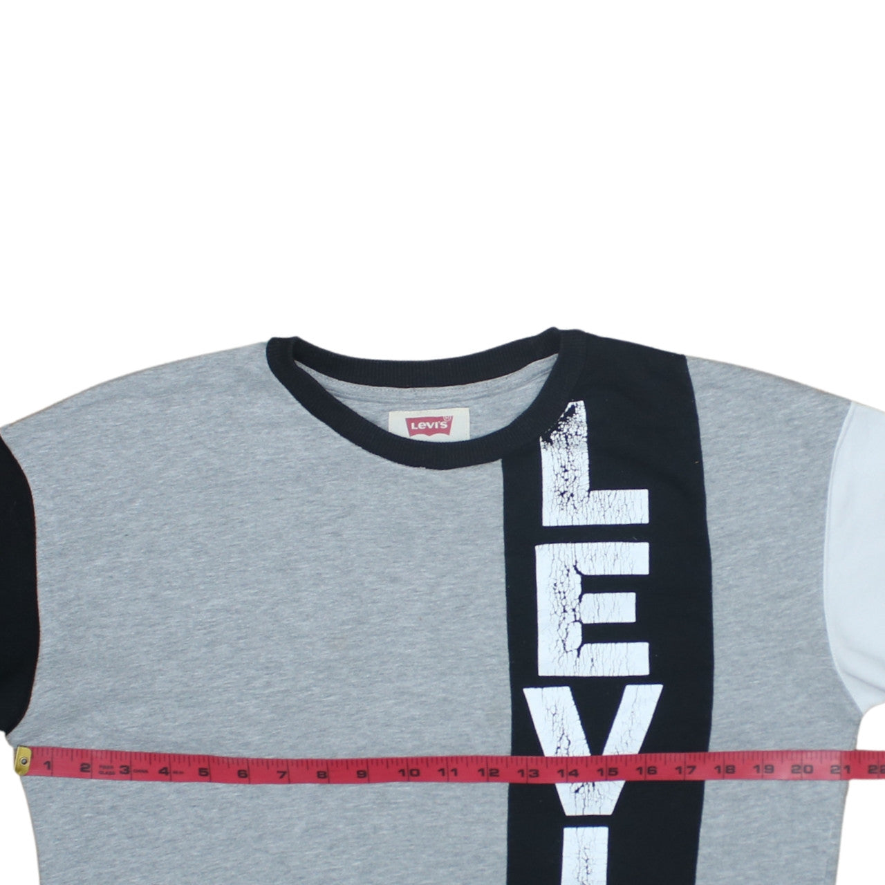 Levi's Boys Grey Colourblock Sweatshirt 16 Years Crew Neck Logo Print
