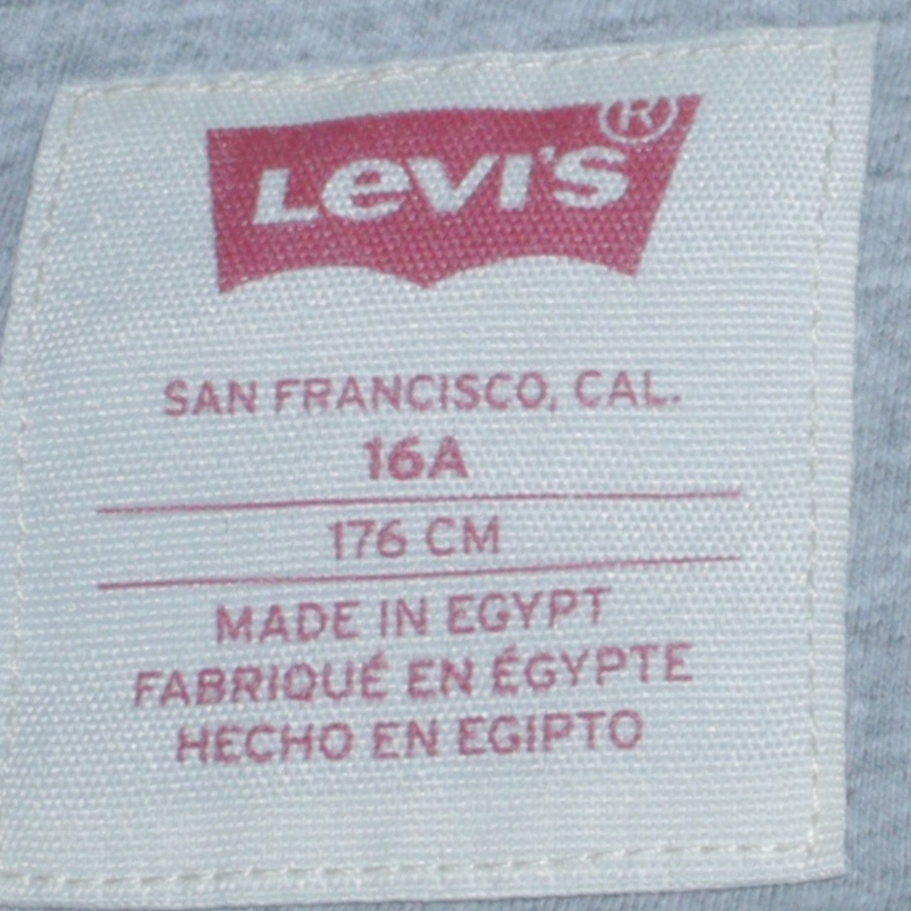 Levi's Boys Grey Colourblock Sweatshirt 16 Years Crew Neck Logo Print