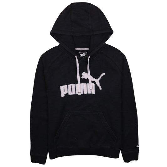 Puma Women's Black Size 12 Pullover Hoodie with Logo