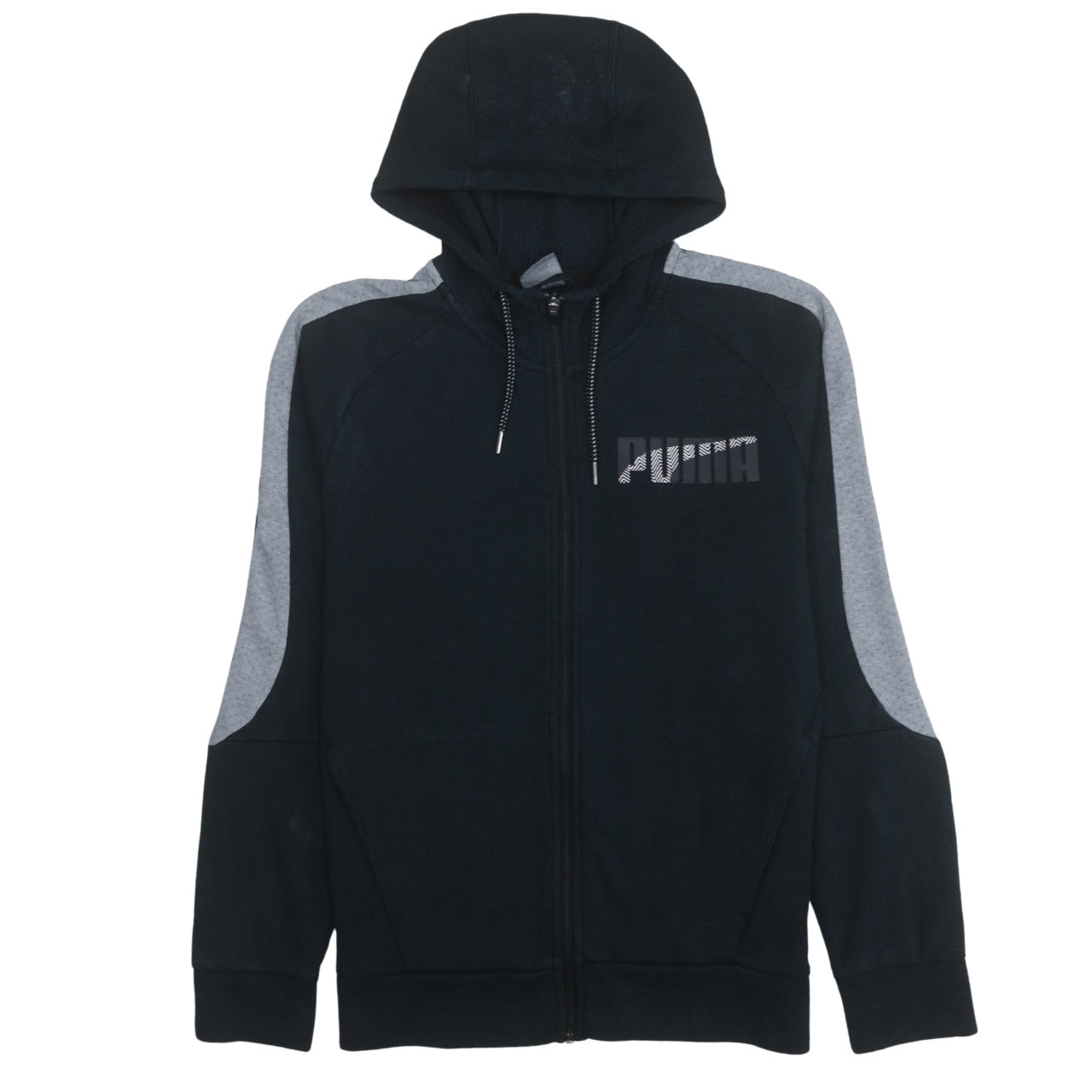 Puma Men’s Black Full Zip Hoodie M Sports Fleece Sweatshirt