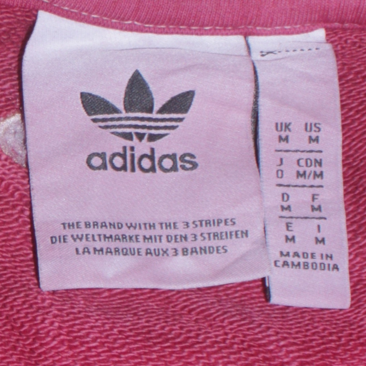 Adidas Mens Red Medium Sweatshirt Crew Neck Pullover Logo Sportswear