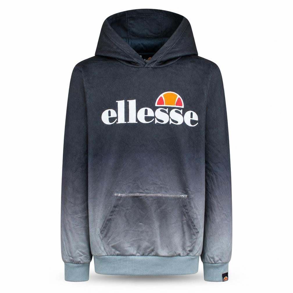 Ellesse Boys Blue Pullover Hoodie 13-14 Years Logo Graphic Cotton Blend
