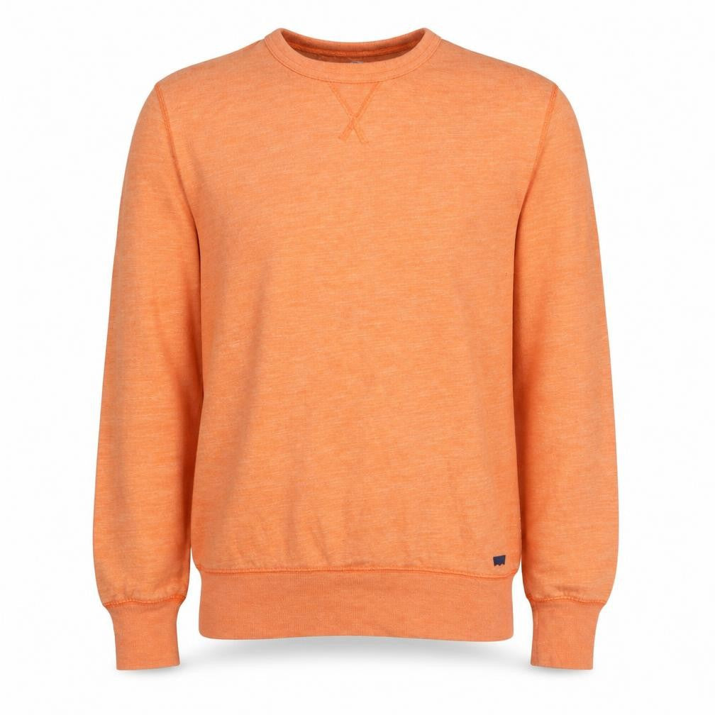 Levi's Men's Orange Crew Neck Cotton Blend Sweatshirt Size S