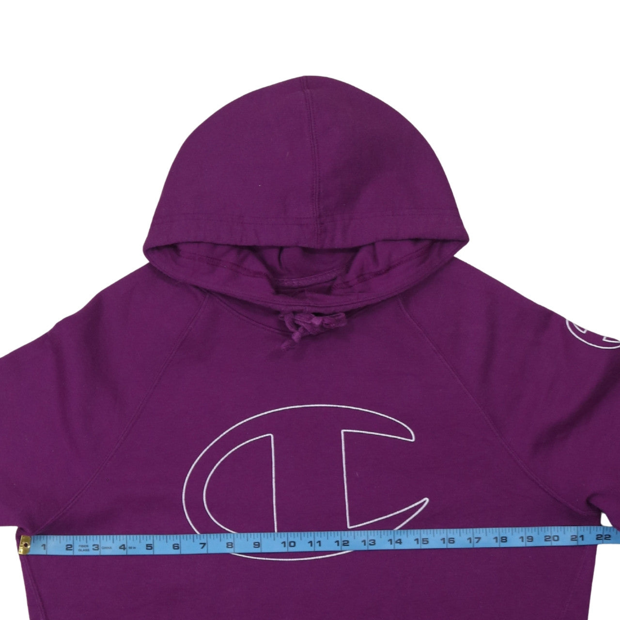 Champion Womens Purple Pullover Hoodie L Logo Athleticwear