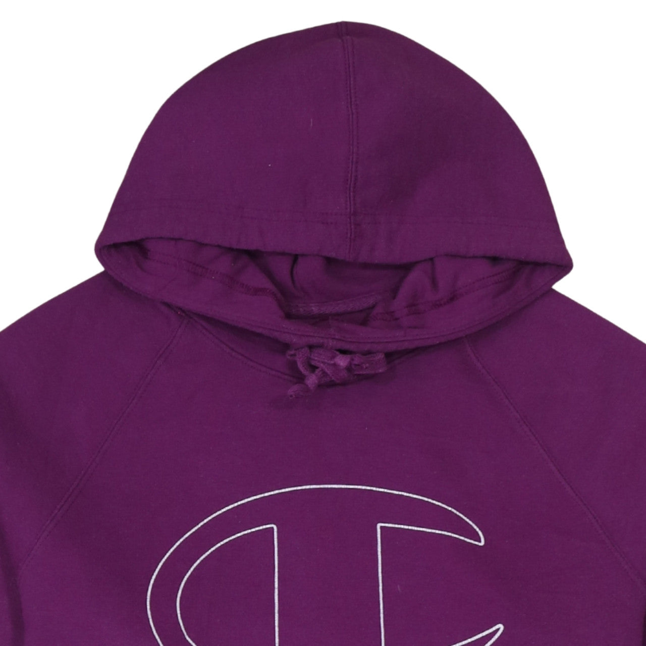 Champion Womens Purple Pullover Hoodie L Logo Athleticwear