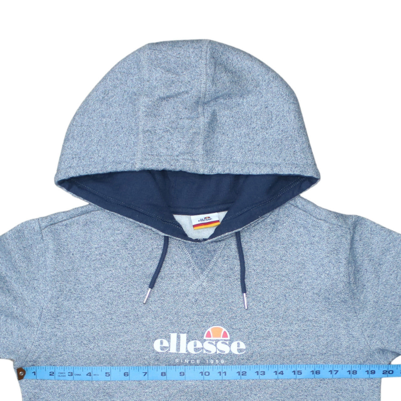 Ellesse Men Blue XS Pullover Hoodie Logo Fleece Sweatshirt