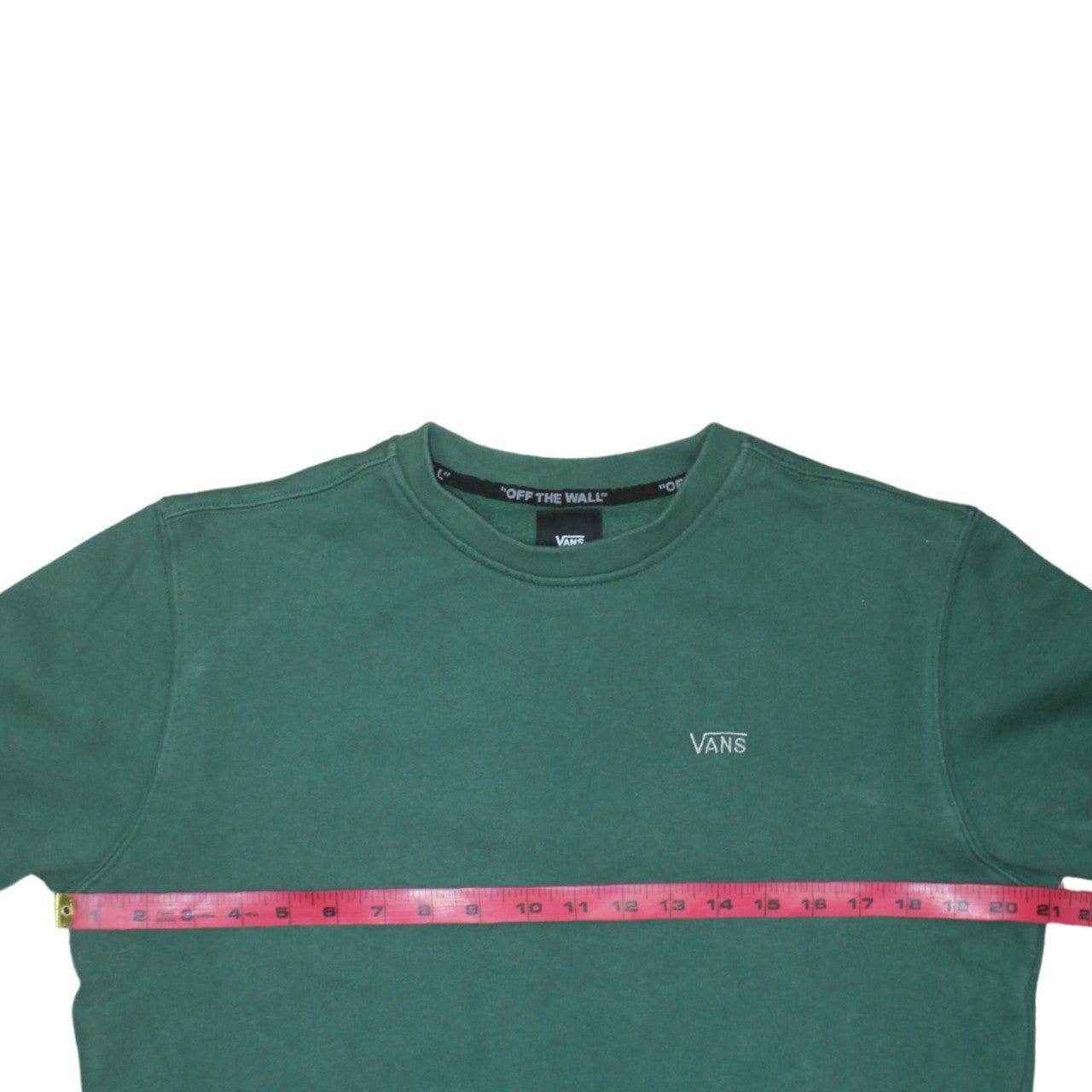 Vans Men's Green Small Pullover Crew Neck Sweatshirt