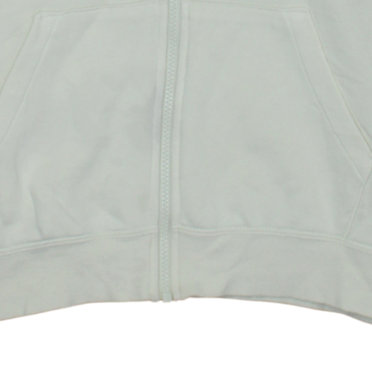 Nike Women Beige Full Zip Hoodie Small Hooded Cotton Blend