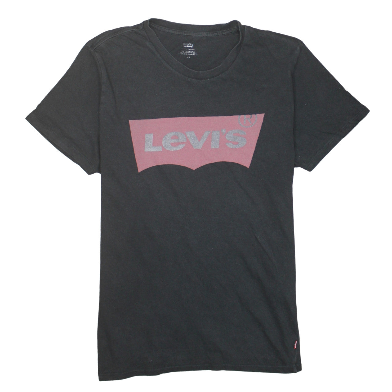 Levi's Men's Black Logo Graphic Regular Fit Cotton T-Shirt Size L