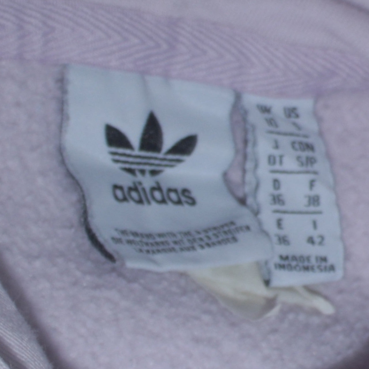 Adidas Women Lilac Hoodie Pullover Sweatshirt Size 10 Cotton Blend
