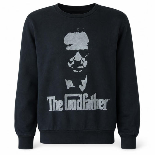 Cedar Wood State Men's Black The Godfather Sweatshirt L Crew Neck Pullover