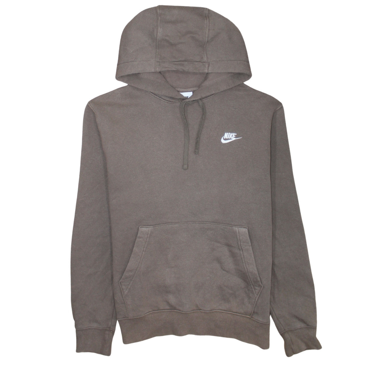 Nike Men's Brown Pullover Hoodie M Logo Hooded Sweatshirt