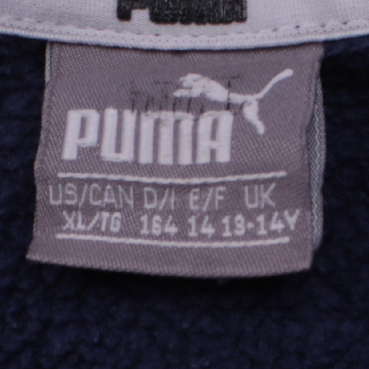Puma Boys Navy Blue Pullover Hoodie 13-14 Years Cotton Logo Design