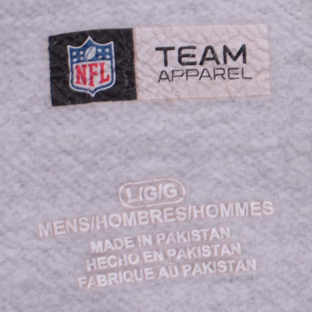 NFL Team Apparel Men's Grey Carolina Panthers Pullover Hoodie L