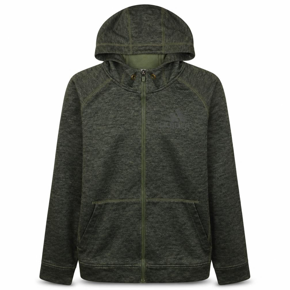 Adidas Mens Green Full Zip Hoodie Small Regular Fit ClimaWarm