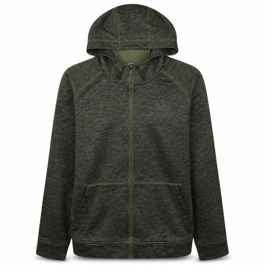 Adidas Mens Green Full Zip Hoodie Small Regular Fit ClimaWarm