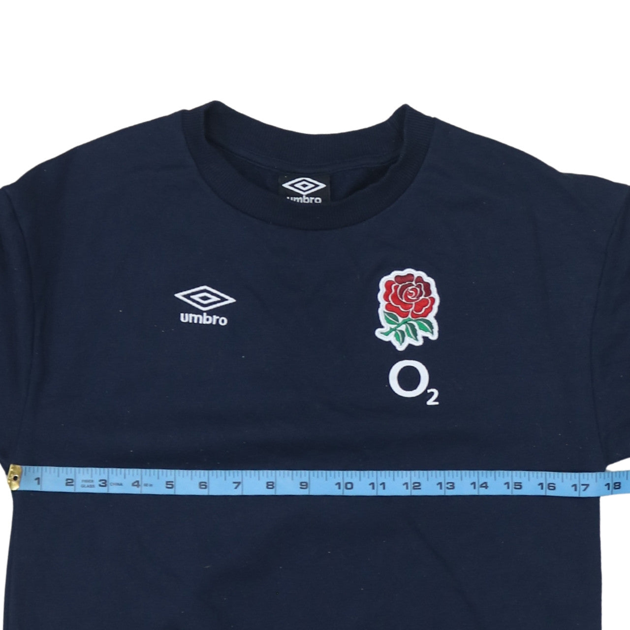 Umbro Boys England Rugby Navy Sweatshirt YXL 158cm Cotton Blend Crew Neck