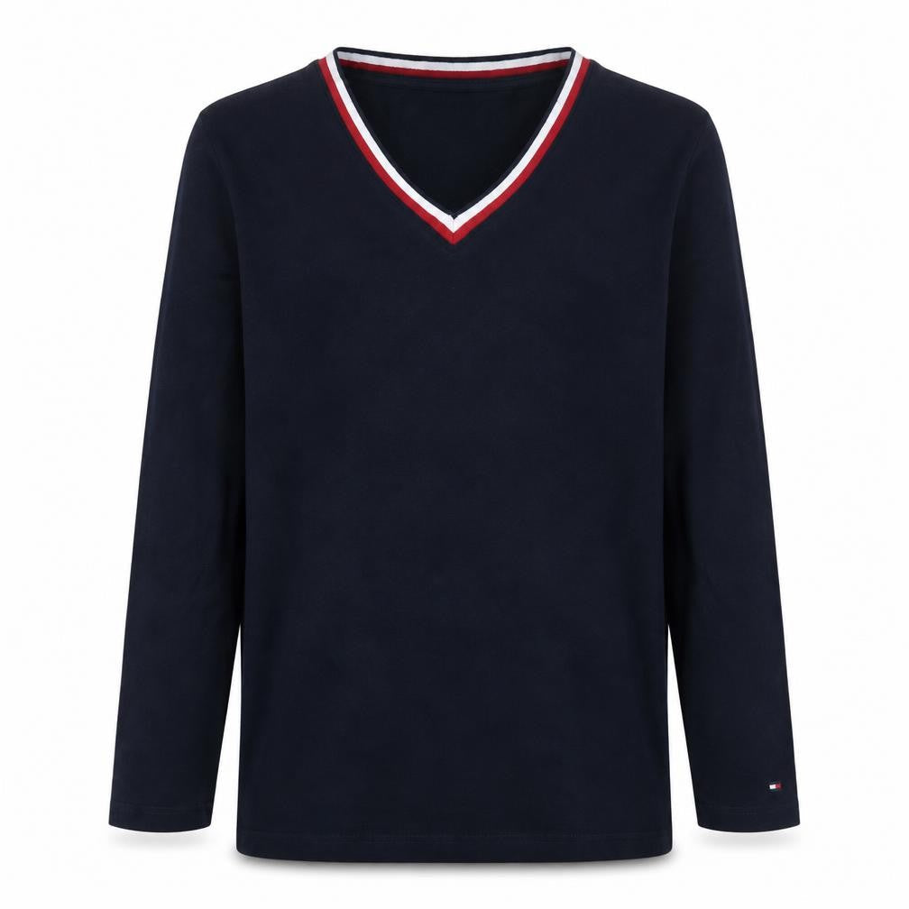 Tommy Hilfiger Men’s Blue V-Neck Pullover Sweatshirt L