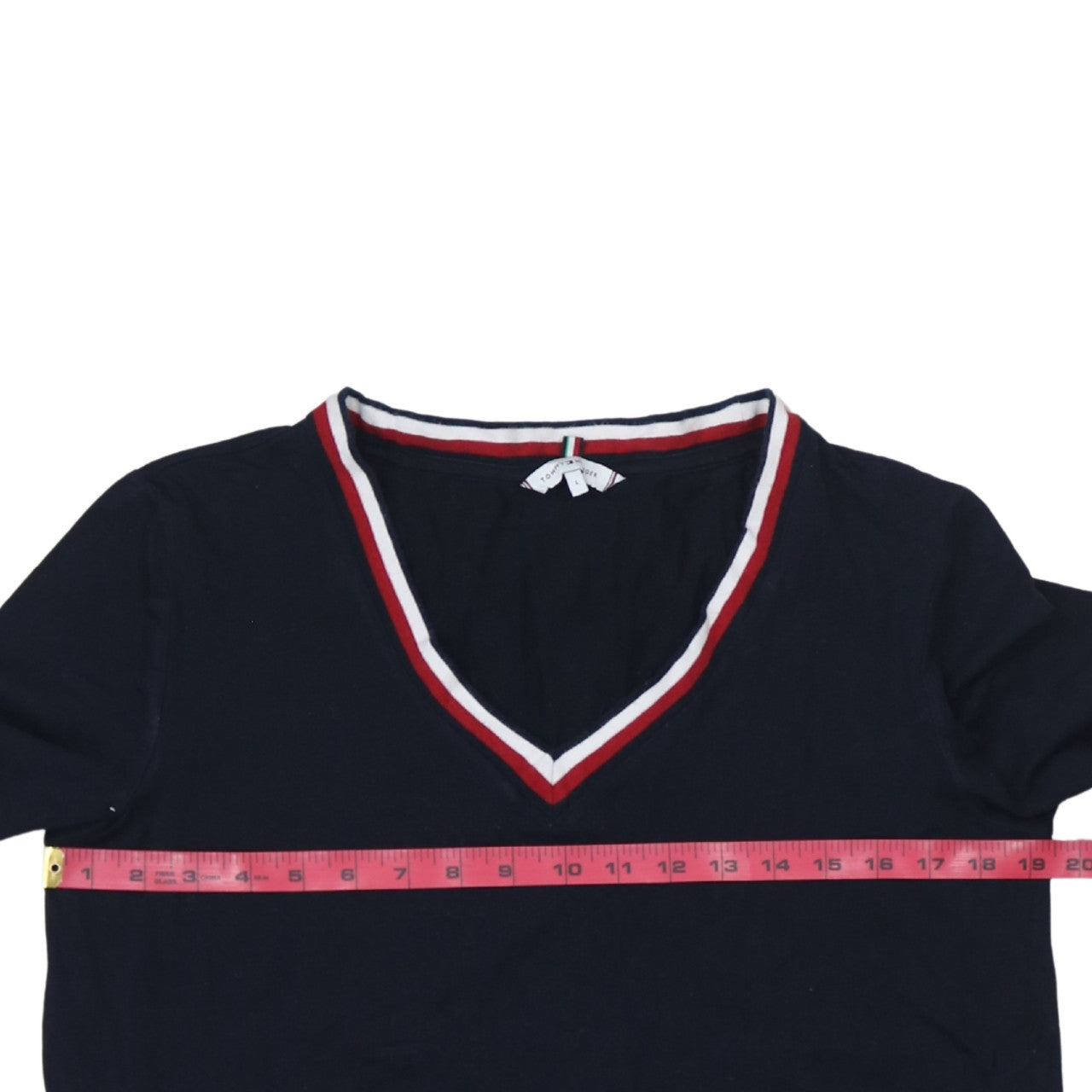 Tommy Hilfiger Men’s Blue V-Neck Pullover Sweatshirt L