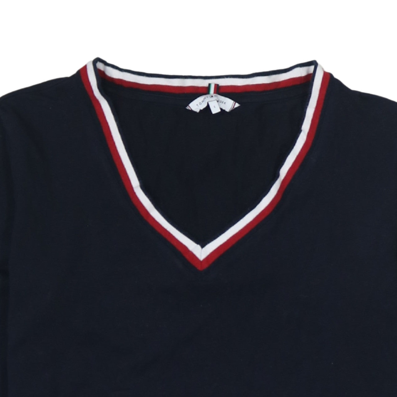 Tommy Hilfiger Men’s Blue V-Neck Pullover Sweatshirt L