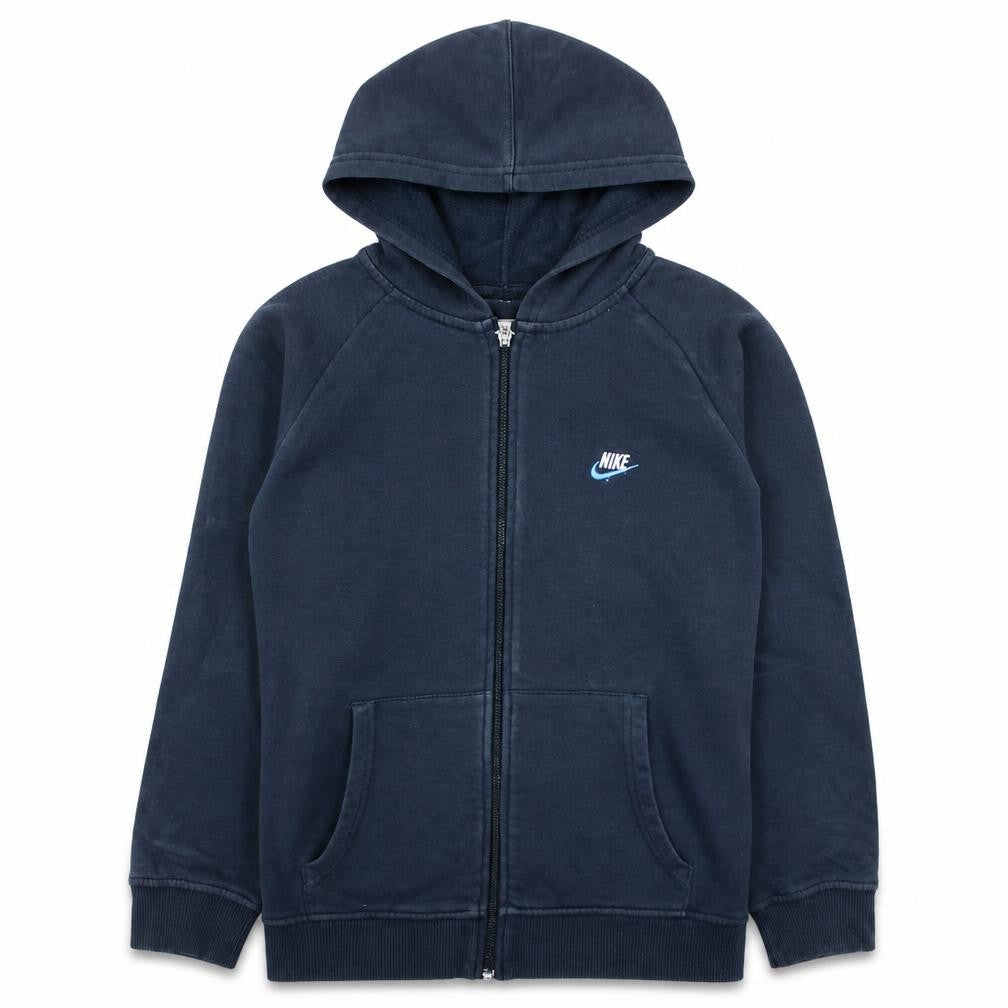 Nike Boys Navy Blue Full Zip Hoodie Size 10-12 Years Sportswear Logo