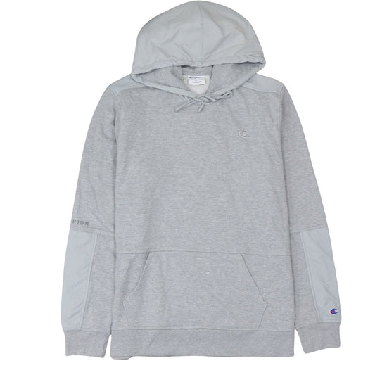 Champion Men's Grey XL Pullover Hoodie with Logo and Pocket