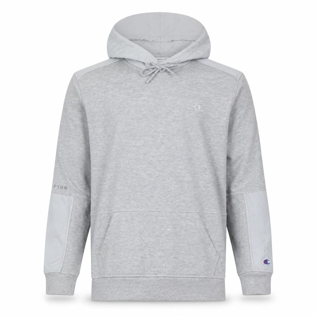 Champion Men's Grey XL Pullover Hoodie with Logo and Pocket