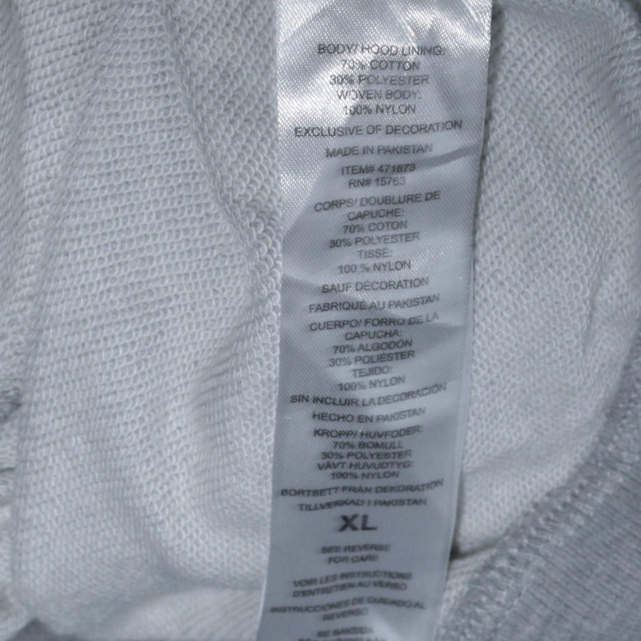Champion Men's Grey XL Pullover Hoodie with Logo and Pocket