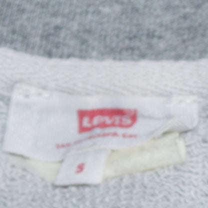 Levi's Men's Grey Small Crew Neck Logo Sweatshirt Pullover